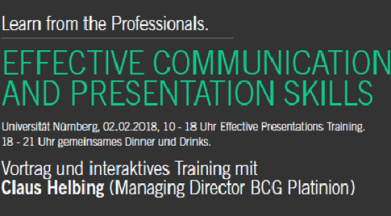 Zum Artikel "Seminar Effective Presentations am 2. Februar 2018"